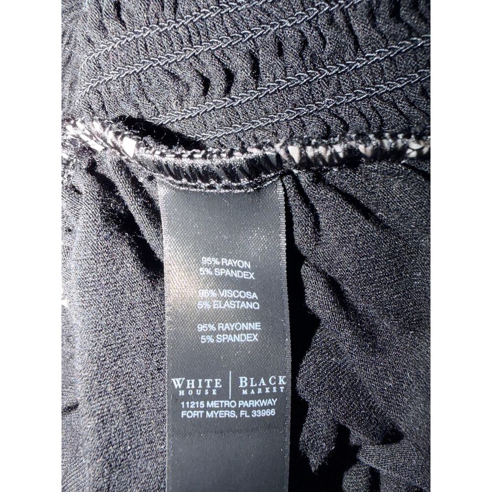 3 for $9 WHBM Cowl Neck Tee shirt ruched sides S black - Picture 5 of 5